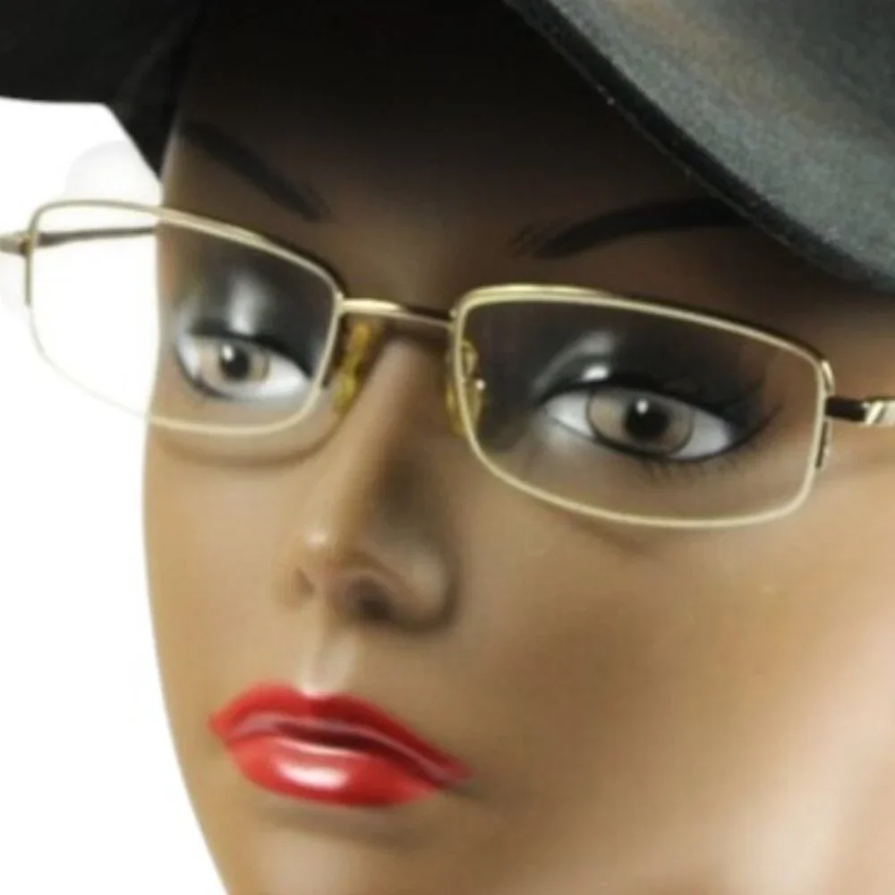 Trump Rectangular Half Rim Gold & Gunmetal Tone Eyeglass Frames - Picture 2 of 10